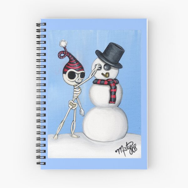 Item preview, Snow Day - Cute Skeleton Frosty Snowman Christmas Art designed and sold by Morbidly Adorable: Art of Misty Monster.