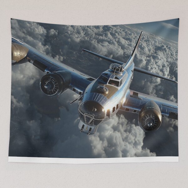 Item preview, B17F Aircraft Cruising Above Germany in Clear Skies designed and sold by Skyframe Aviation.