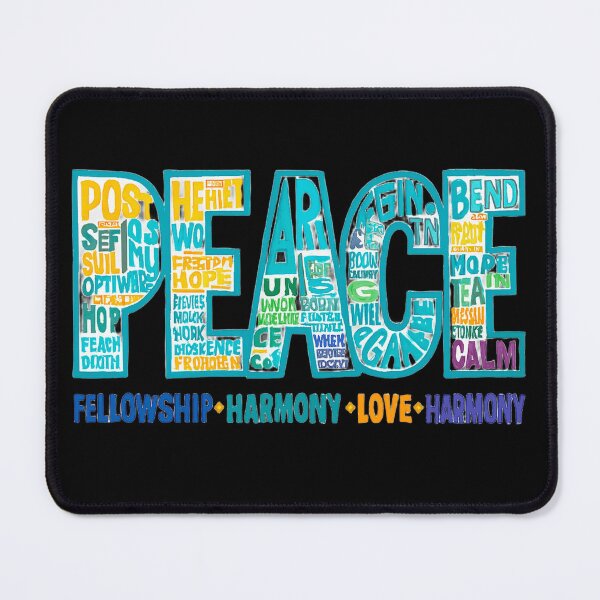 Item preview, Peaceful Vibes Word Collage designed and sold by Dogandesighn.