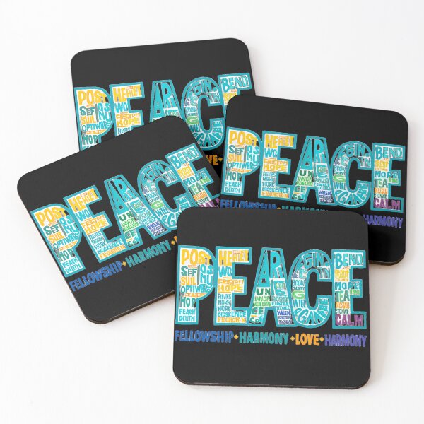 Item preview, Peaceful Vibes Word Collage designed and sold by Dogandesighn.