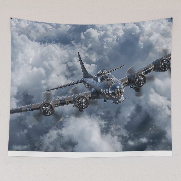 Item preview, B17 Flying Fortress Returning From the English Channel in Clear Skies designed and sold by Skyframe Aviation.