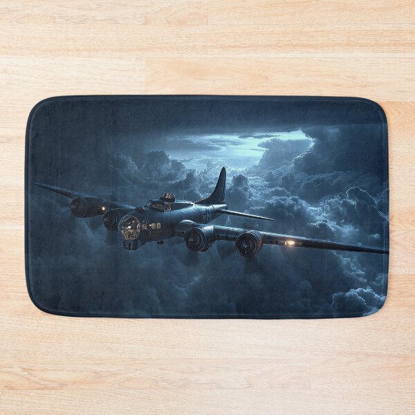 Item preview, Classic B17 Bomber Gliding Across Cloud Formations in Heavy Weather designed and sold by Skyframe Aviation.
