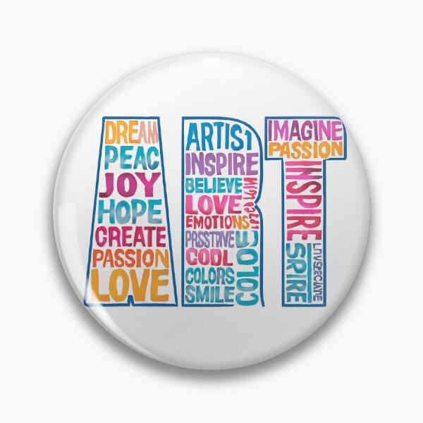 Item preview, "ART of Positivity – A Colorful Word Collage" designed and sold by Dogandesighn.