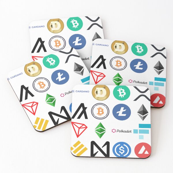 Item preview, Popular Cryptocurrency Logos Collage designed and sold by Adam Mak.