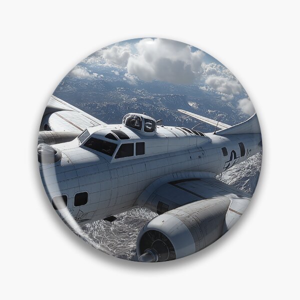 Item preview, Vintage B17 Heading Toward the Countryside Below in Heavy Weather designed and sold by Skyframe Aviation.