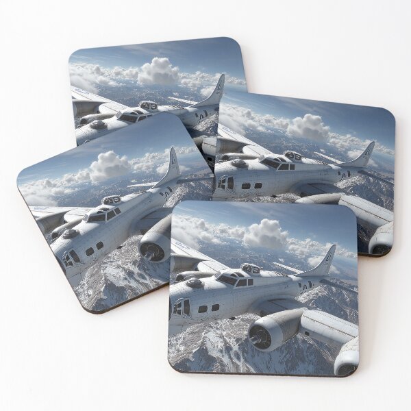 Item preview, Vintage B17 Heading Toward the Countryside Below in Heavy Weather designed and sold by Skyframe Aviation.