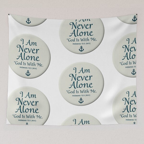 Item preview, Never Alone | God Is With Me Hebrews 13:5 Anchor designed and sold by ebocraft.