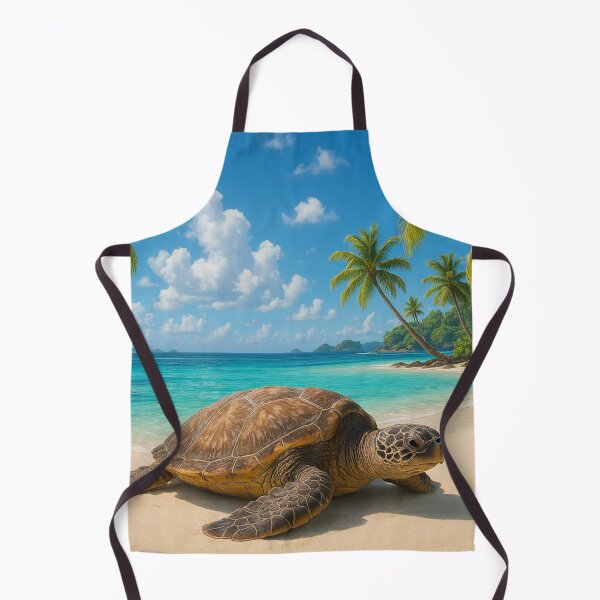 Item preview, Tropical Beach Turtle – Paradise Beach Turtle Art designed and sold by MrsMimpi.