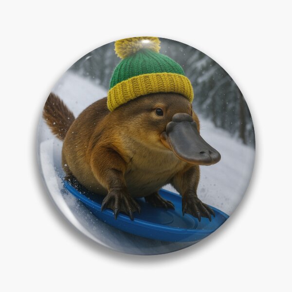 Item preview, Platypus Goes Sledding Somewhere in Minnesota designed and sold by Tridentulus.