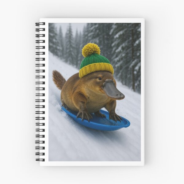 Item preview, Platypus Goes Sledding Somewhere in Minnesota designed and sold by Tridentulus.