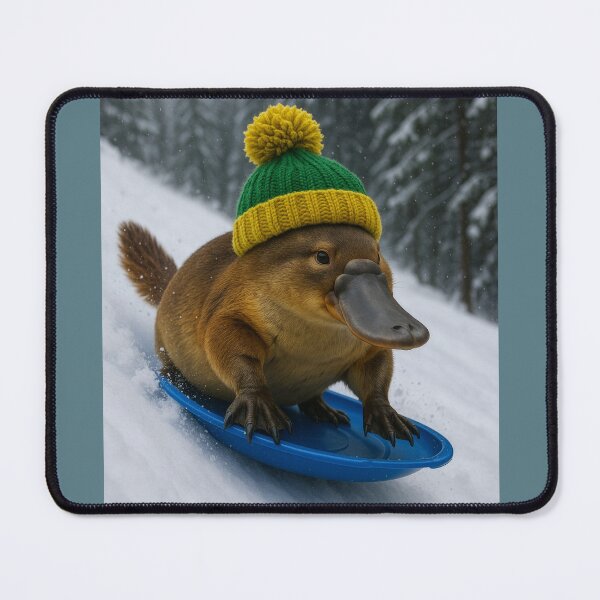 Item preview, Platypus Goes Sledding Somewhere in Minnesota designed and sold by Tridentulus.