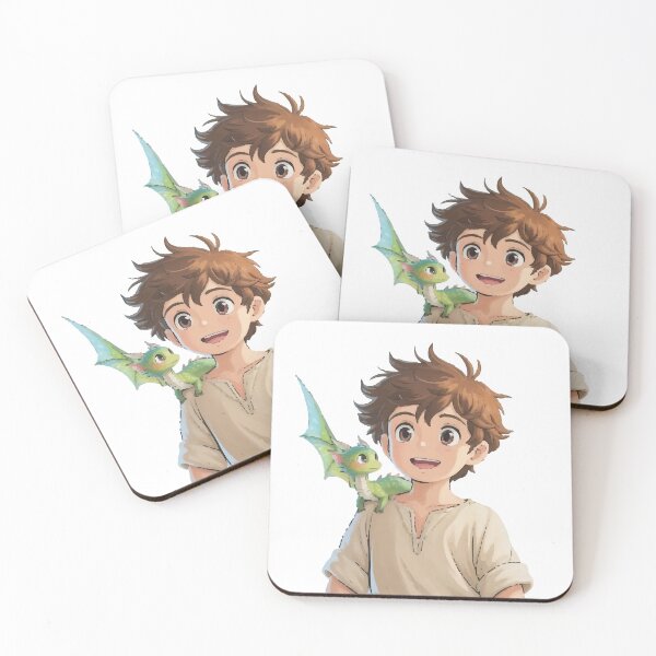 Item preview, Anime Boy With Tiny Dragon Fantasy Art designed and sold by DaEeX.
