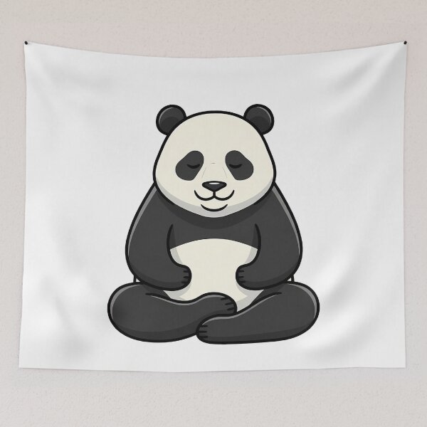 Item preview, Cute Meditating Panda Yoga Pose designed and sold by k3rstman1.