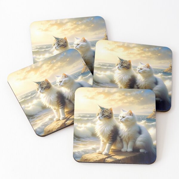 Item preview, Two Cats In Oil Painting Style designed and sold by LanaGustavsson.