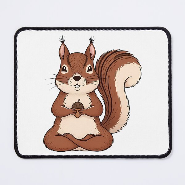 Item preview, Cute Squirrel Yoga Pose Acorn Meditation designed and sold by k3rstman1.