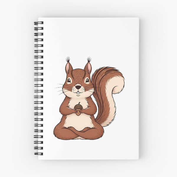 Item preview, Cute Squirrel Yoga Pose Acorn Meditation designed and sold by k3rstman1.