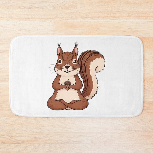 Item preview, Cute Squirrel Yoga Pose Acorn Meditation designed and sold by k3rstman1.