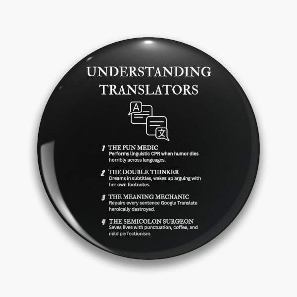 Item preview, Translator Humor Shirt – Witty Linguistics Definitions Collection – Black designed and sold by PsyFlow35.
