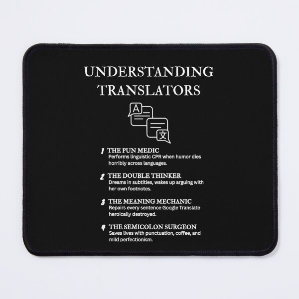 Item preview, Translator Humor Shirt – Witty Linguistics Definitions Collection – Black designed and sold by PsyFlow35.