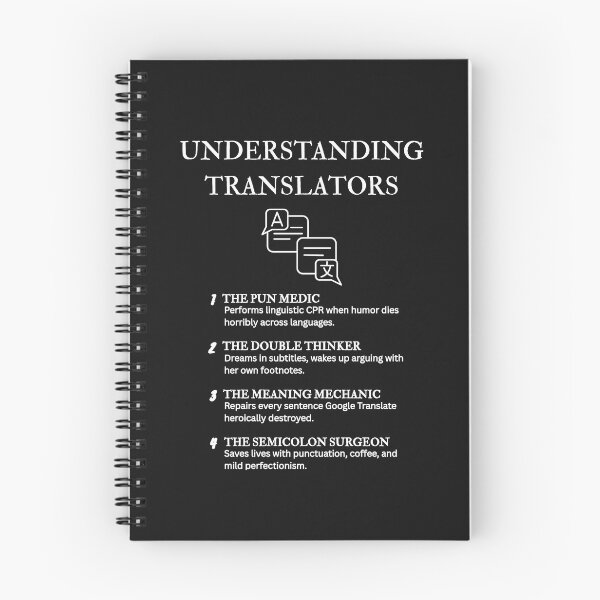 Item preview, Translator Humor Shirt – Witty Linguistics Definitions Collection – Black designed and sold by PsyFlow35.