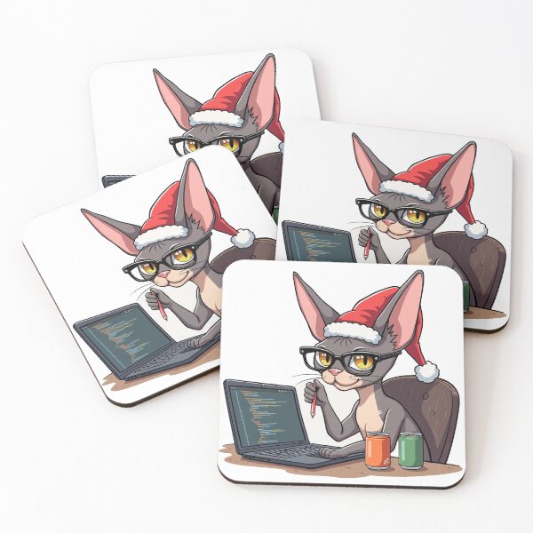 Item preview, Sphynx Cat Santa Hat | Dev Life Programmer Edition designed and sold by Dev Life Designs.