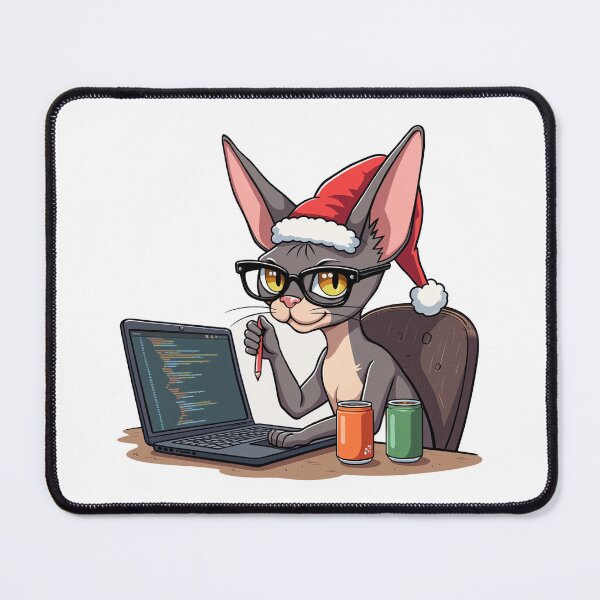 Artikelvorschau, Weihnachtsmütze für Sphynxkatzen | Dev Life Programmierer-Edition entworfen und verkauft von Dev Life Designs.