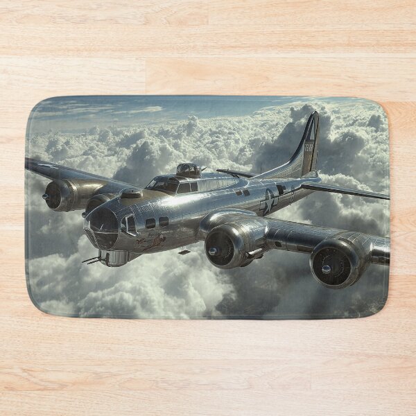 Item preview, Classic B17 Bomber Cruising Above Western Europe Over the Front Line designed and sold by Skyframe Aviation.