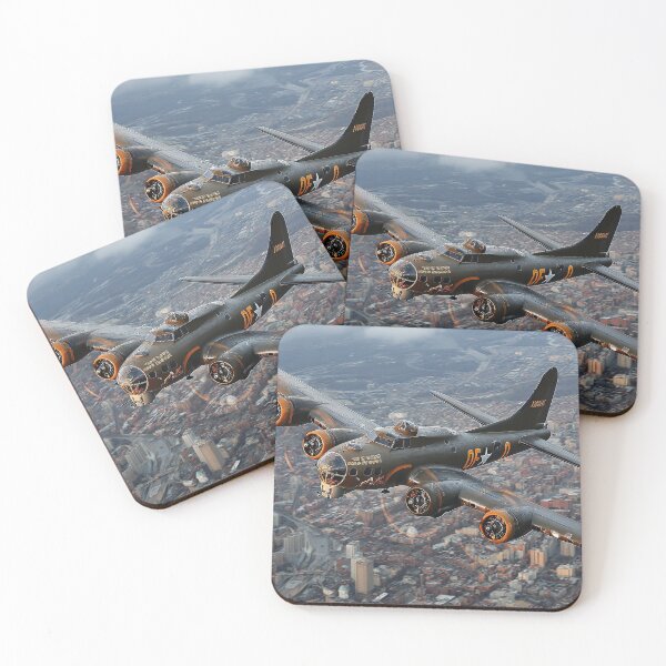 Item preview, Classic B17 Bomber In Flight Over Rural Farmland in Clear Skies designed and sold by Skyframe Aviation.