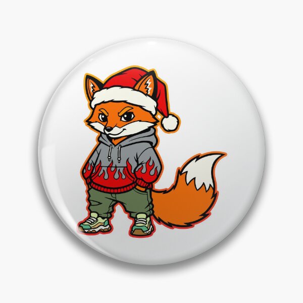 Item preview, The fox in Santa's hat designed and sold by krabbaraban.