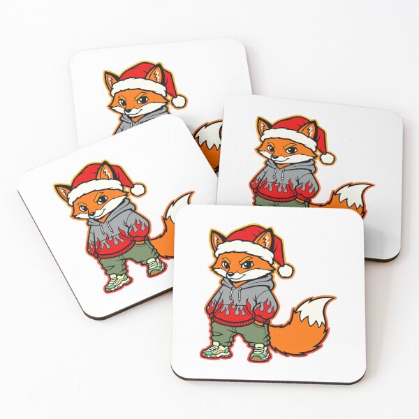 Item preview, The fox in Santa's hat designed and sold by krabbaraban.