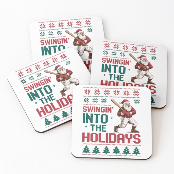 Item preview, Swinging Into The Holidays Baseball Ugly Christmas Baseball Christmas Santa Baseball designed and sold by VENOM0RIOT.