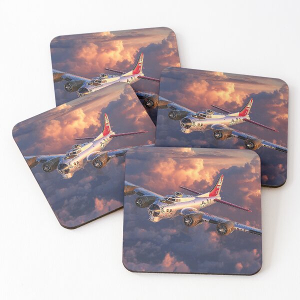 Item preview, B17 Flying Fortress Crossing the Combat Zone at Dawn designed and sold by Skyframe Aviation.
