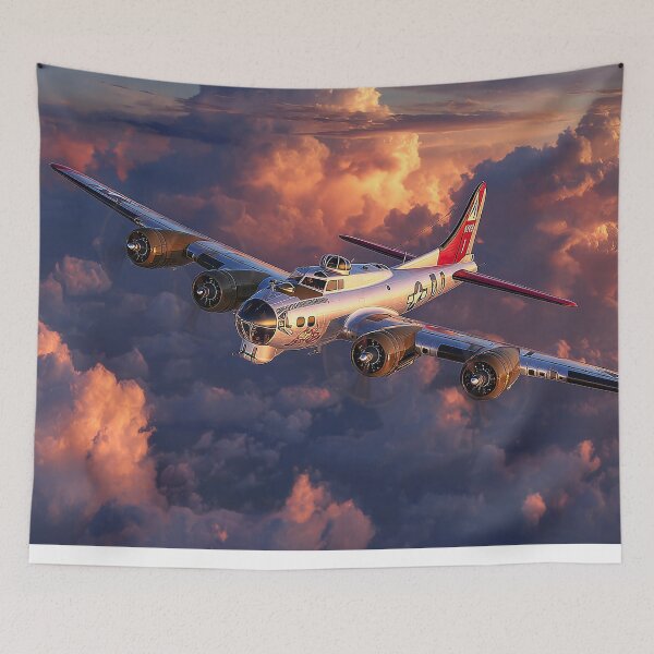 Item preview, B17 Flying Fortress Crossing the Combat Zone at Dawn designed and sold by Skyframe Aviation.