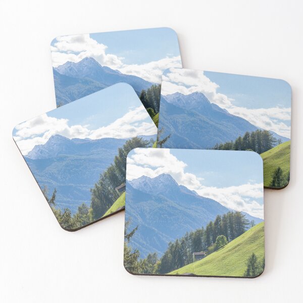 Item preview, Alpine pasture with hay barn, forest and mountains in the Stubai Valley designed and sold by Torsten  Krüger.