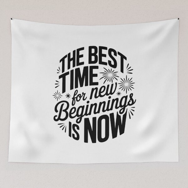 Item preview, The Best Time For New Beginnings Is Now Happy New Year Celebration Winter, designed and sold by VENOM0RIOT.