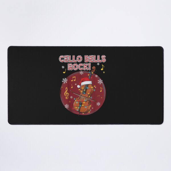 Item preview, Cello Bells Rock! Christmas T-Shirt - Musical Holiday Cello Tee - Twinkling Lights & Santa Hat, Funny Cellist Xmas Gift, Instrument Shirt designed and sold by ZyxDes.