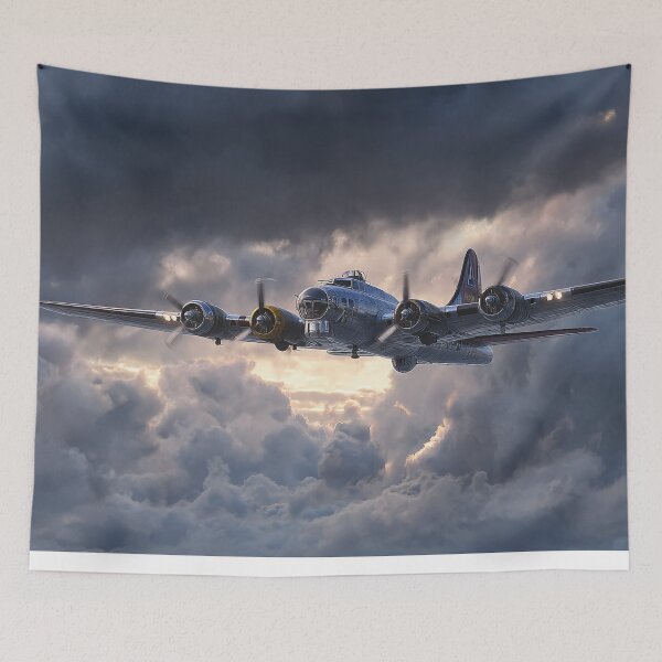 Item preview, B-17 Flying Fortress Soaring through Clouds designed and sold by Skyframe Aviation.