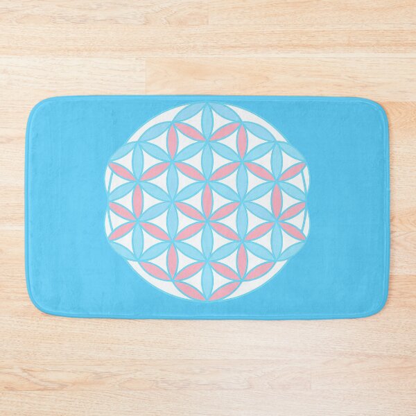 Item preview, Trans Pride Flower of Life Geometry designed and sold by PrideDownUnder.