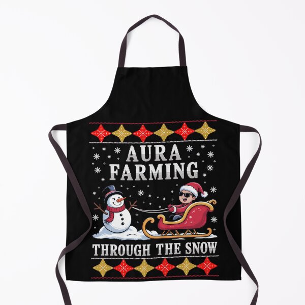 Item preview, Aura Farming Through The Snow Funny Meme Christmas designed and sold by FreshVibe Prints.