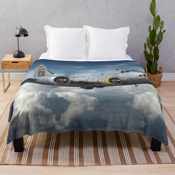 Item preview, WWII Flying Fortress Returning From the Wartime Landscape with the Sun Rising designed and sold by Skyframe Aviation.