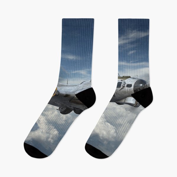 Item preview, WWII Flying Fortress Returning From the Wartime Landscape with the Sun Rising designed and sold by Skyframe Aviation.