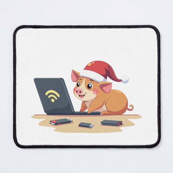 Item preview, Guinea Pig Santa Hat Laptop | Dev Life Cloud Engineer designed and sold by Dev Life Designs.