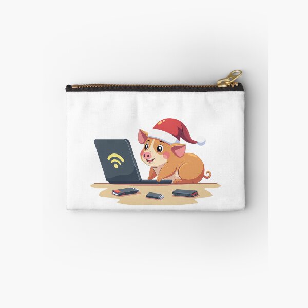 Item preview, Guinea Pig Santa Hat Laptop | Dev Life Cloud Engineer designed and sold by ColoredPanda.
