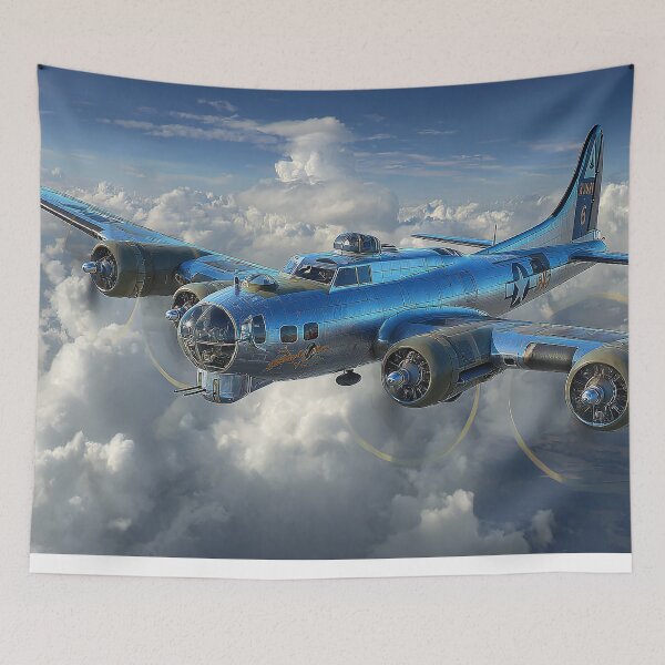 Item preview, The Boeing Fortress Passing Over Germany in Cold Air designed and sold by Skyframe Aviation.