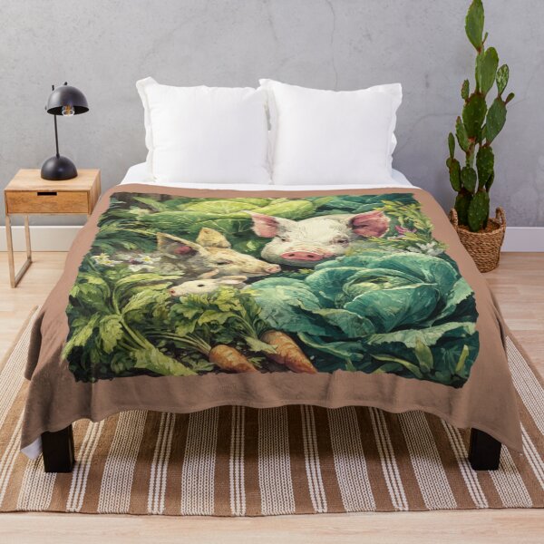 Item preview, Farm Garden Friends – Cute Watercolor Piglets and Vegetables designed and sold by casualnature.