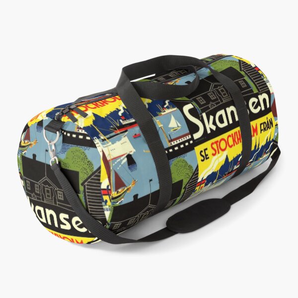 Item preview, Vintage 1932 Skansen Travel Poster | Art Deco Stockholm Maritime Charm | Iwar Donner Swedish Cultural Heritage & Tourism designed and sold by artofuniverse.