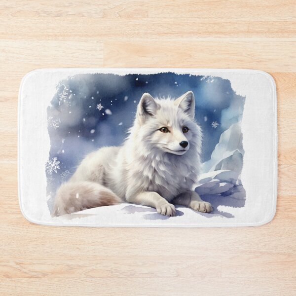 Item preview, Arctic fox in the snow – watercolor full of winter magic designed and sold by Rose Design & Photos.