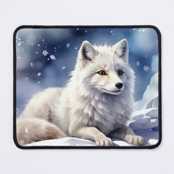 Item preview, Arctic fox in the snow – watercolor full of winter magic designed and sold by Rose Design & Photos.