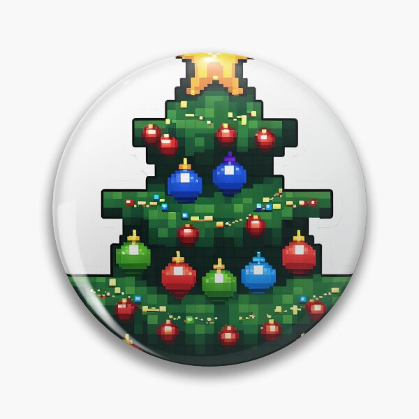 Item preview, Cute Pixel Christmas Tree Sticker with Colorful Ornaments designed and sold by BankMano.
