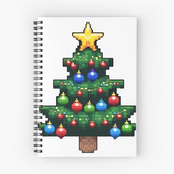 Item preview, Cute Pixel Christmas Tree Sticker with Colorful Ornaments designed and sold by BankMano.